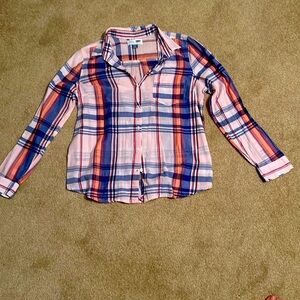 Old navy sheer button down feathers!